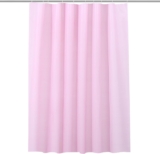 Trimming Shop Shower Curtain With 12 Hooks, Mold and Mildew Resistant 72×72 Inch Long, Washable PEVA Plain Bathroom Curtains, Shower Curtain Liner 180 x 180cm Long, Pink