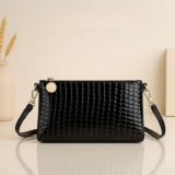 Triple Zip Crossbody Purse – Lightweight Vegan Leather Wristlet Clutch with Adjustable Shoulder Strap via Amazon Haul