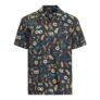 Tropical Hawaiian-Style Shirt Deluxe Short-Sleeved Shirt Black by King Kerosin