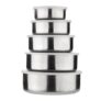 True Face 5-Pc Stainless Steel Nesting Food Bowls with Lids