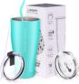 Tumbler 30 OZ/850ML, Insulated Coffee Cup with Lid and Straw, Double Walled Vacuum Stainless Steel Mug, Reusable Travel Flask for Hot and Cold Drink, Ice Smoothie, BPA Free