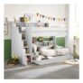 Tuscan White Wooden Staircase Bunk Bed – 3FT Single