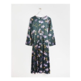 Twilight Bloom Floral Green Midi Dress