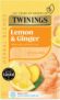 Twinings Lemon and Ginger Flavoured Tea – 80 Biodegradable Bags (Multipack of 4 x 20) Caffeine-Free Herbal Tea with Zesty Lemon and Spicy Ginger Flavor Refreshing and Soothing Beverage