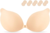 UEKUR Stick on Bra Strapless Bras for Women Backless Sticky Bra Push up Support Invisible Womens Adhesive Bras Silicone Push up Sticky Perfect for Large Small Breasts Wedding & Party Daily Wear