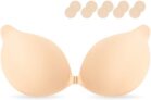 UEKUR Stick on Bra Strapless Bras for Women Backless Sticky Bra Push up Support Invisible Womens Adhesive Bras Silicone Push up Sticky Perfect for Large Small Breasts Wedding & Party Daily Wear