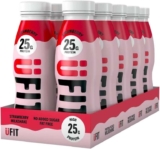 UFIT Strawberry 25g Protein Milkshake – 10 x 330ml – BBE: 03/07/2026