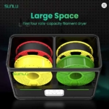 UNLU S4 3D Filament Dryer Support PLA PETG PLA 4 Rolls 1KG 1.75/2.85/3MM Filament Gear Easy Operation