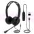 USB Headset with Microphone, 3.5mm/USB Jack 2-In-1 Computer Headset with Noise Cancelling & Audio Controls for Laptop Tablet