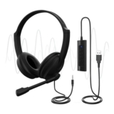 USB Headset with Microphone for PC Laptop