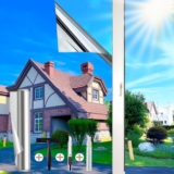 UV400 Protection Mirror Film Window Screen 90 400cm Reflective Self Adhesive Sun Protection Film Window Film Opaque from the outside Residual Thermal Film Against Heat Silver