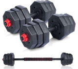Umbro 20kg 2-in-1 Adjustable Dumbbell Set with Barbell W/Code – Free Click & Collect