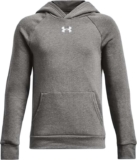 Under Armour Boys UA Rival Fleece Hoodie Sweatshirt – Size M – Grey