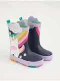 Unicorn Glitter Cloud Rainbow Wellington Kids Boots – Free C&C