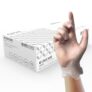 Unigloves Unicare Clear Vinyl Examination Gloves – Multipurpose, Lightly Powdered, Latex Free Disposable Gloves – Box of 100 Gloves, Clear, Extra Large (GS0075)
