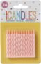 Unique Party 1905PC – Striped Pink Birthday Candles, Pack of 24