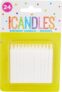 Unique Party 1905WC – Striped White Birthday Candles, Pack of 24,6 centimeters