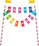 Unique Party 49578 – Rainbow Birthday Cake Bunting Topper