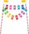 Unique Party 49578 – Rainbow Birthday Cake Bunting Topper