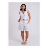 Urban Bliss Linen Blend Short White Black
