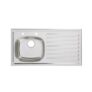 Utility Stainless Steel 1 Bowl Sink & Drainer