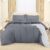 Utopia Bedding Duvet Cover – King Size Duvet Cover Set with Embroidered Pillowcases – Soft Microfibre Polyester Bedding (Grey)