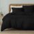 Utopia Bedding King Duvet Cover Set 3 Piece Oeko Tex Certified Microfiber Bedding Set 1 Duvet Cover and 2 Oxford Pillow cases (Black) – Pillows not included