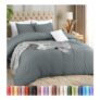 Utopia Bedding Lightweight Duvet Cover Set, Grey, 220×220 Cm