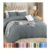 Utopia Bedding Lightweight Duvet Cover Set, Grey, 220×220 Cm