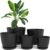 Utopia Home Plastic Planters Black, Flower Nursery Pots Indoor Modern Decorative Plastic Pots for Plants, Succulents, Flowers, and Cactus 5 Pack, Multisize