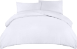Utopia King Size Duvet Cover with Pillow cases – Soft Microfibre Polyester – Bedding Quilt Set (White)