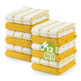 Utopia Towels 12-Piece Kitchen Set, 38×64 Cm, Cotton, Yellow