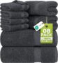 Utopia Towels 8 Piece Towel Set – 2 Bath Towels, 2 Hand Towels and 4 Washcloths Cotton Hotel Quality Super Soft and Highly Absorbent (Gray)