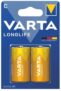 VARTA LONGLIFE C 1.5V ALKALINE BATTERIES 2 PACK C&C only ( Pontypridd & limited locations)