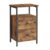 VASAGLE 2-Drawer Industrial Nightstand, Rustic Brown & Black LET521B01