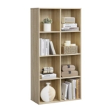 VASAGLE 8-Cube Bookcase, Bookshelf, Cube Storage Unit, Wooden Bookcase