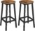 VASAGLE Bar Stool Set of 2 Round Chair High Kitchen Seat Steel Frame Height 65 cm Easy Assembly Industrial Style Rustic Brown and Black LBC32X