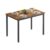 VASAGLE Dining Table 70x110x77 Cm Rustic Brown and Black