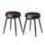 VASAGLE EKHO Dining Stools, Set of 2, Upholstered, Black
