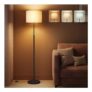 VASAGLE Floor Lamp, Adjustable 140-170 Cm, E27 Socket, Black Shade