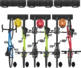 VOUNOT Bike Wall Mounted Rack for 6 Bikes & 3 Helmets