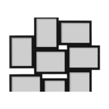 VXBO Collage Frame for 8 Photos, Black, 13×18 Cm