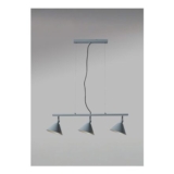 ValueLights Brisner Grey and Silver 3 Way over Table Ceiling Pedant Light