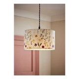 ValueLights Flora Small Floral Embroidered Drum Shade