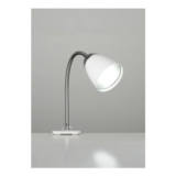 ValueLights Huey Single White Clip on LED Lamp
