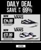 Vans Junior Platform Low Top Shoes £12.60 With Code/ Vans Skool Low Top Sneakers Black White £15.30 with code