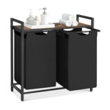 Vasagle 2-Compartment Dirty Laundry Basket with Removable Bags