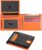 Vatan Wallet for Men Slim RFID Blocking Leather Credit Card Holder Wallet for 15 Cards, Bifold Minimalist Thin Wallet with 2 ID Windows & Cash Slot, with Gift Box (Carbon Black and Orange)