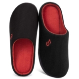 VeraCosy Mens Two-Tone Memory Foam Slippers – 12/13 UK Black Ruby – Sold by VeraCosy Direct / FBA