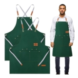 ViEinkaufen 2 Pack Cross Back Aprons with Adjustable Strap
